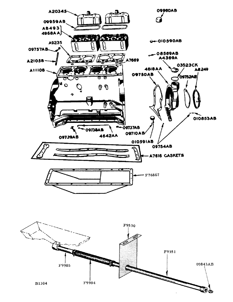 Схема запчастей Case IH 800 - (136) - CYLINDER HEAD (10) - ENGINE