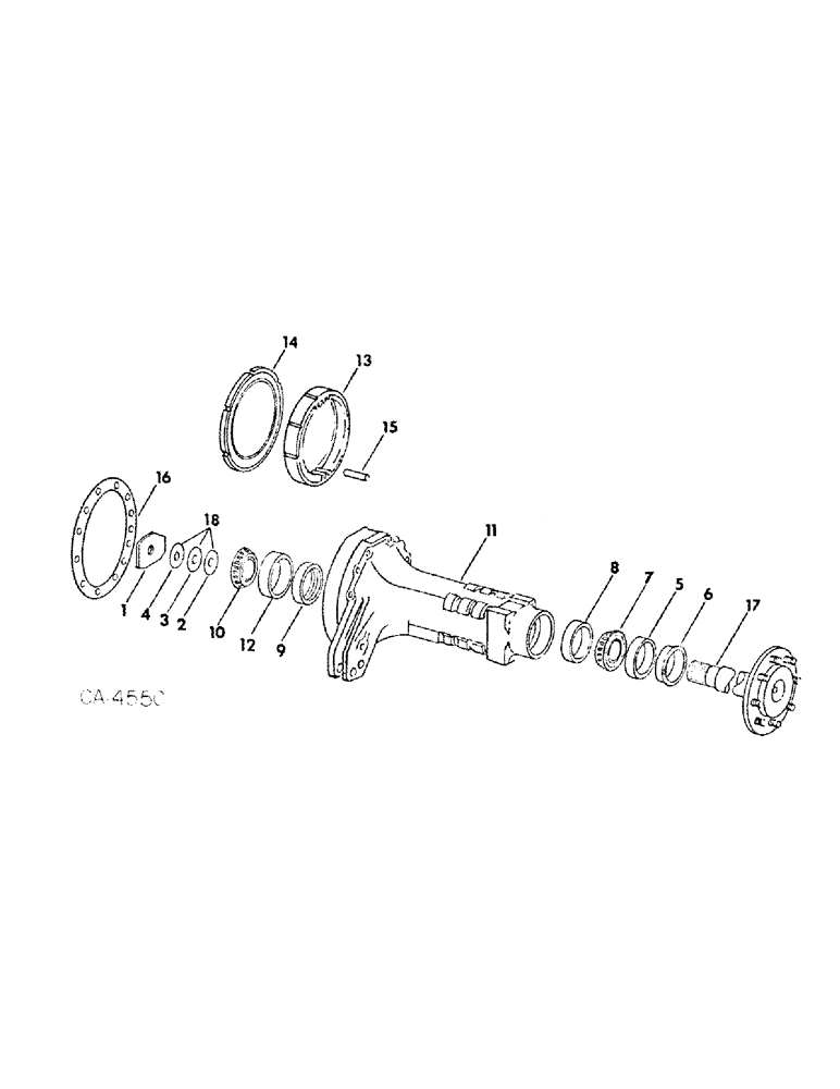 Схема запчастей Case IH 464 - (07-08) - DRIVE TRAIN, REAR AXLE, CARRIER AND CONNECTIONS (04) - Drive Train