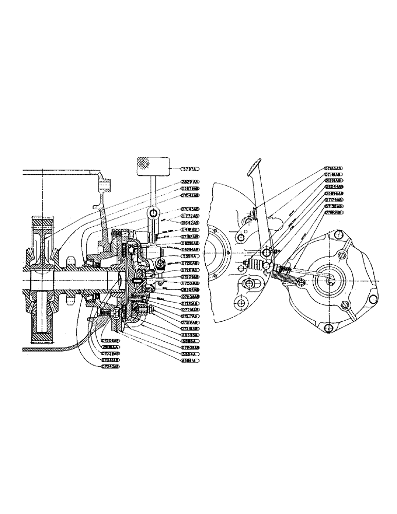 Схема запчастей Case IH DC-SERIES - (072) - DIFFERENTIAL SHAFT WITH INDEPENDENT BRAKE, TRACTOR NUMBER 4900001 AND AFTER (06) - POWER TRAIN