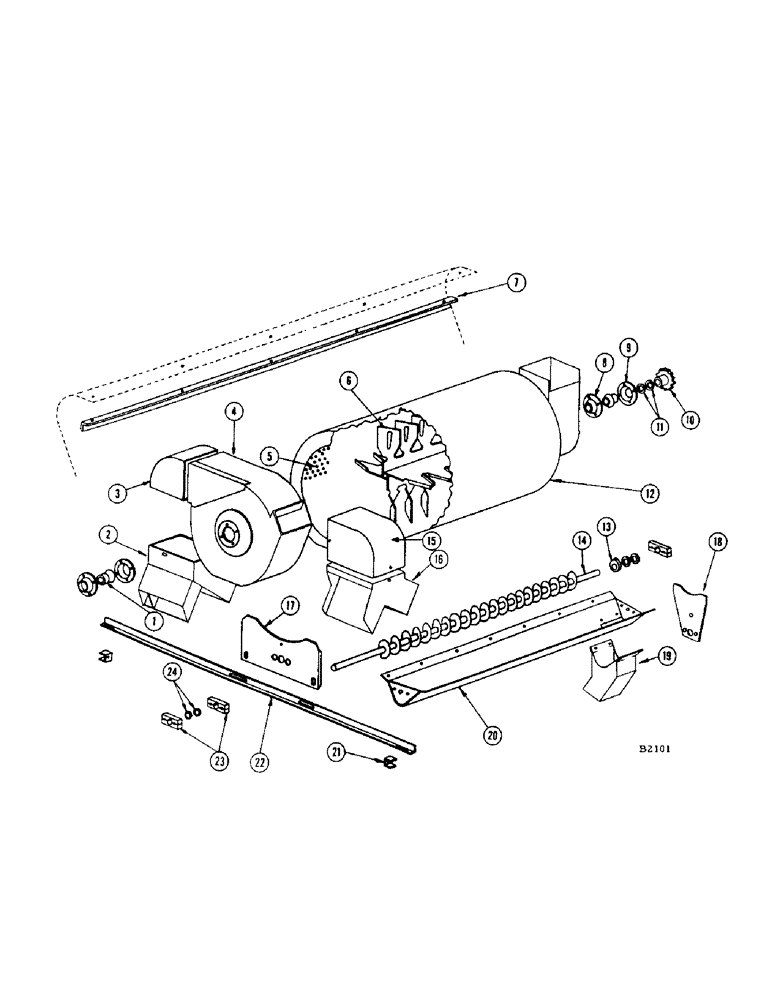 Схема запчастей Case IH 400 - (082) - SCOURKLEEN ATTACHMENT (66) - THRESHING