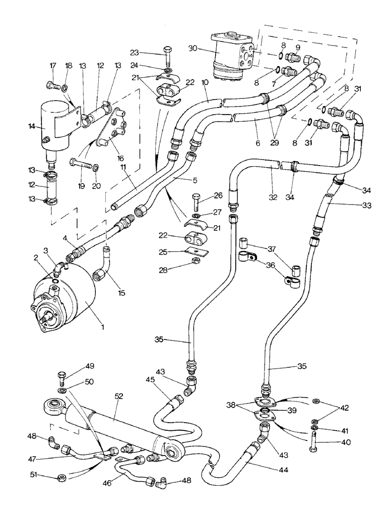 Схема запчастей Case IH 1690 - (H07-1) - STEERING SYSTEM, HIGH PLATFORM, CAB MFD MODEL (13) - STEERING SYSTEM