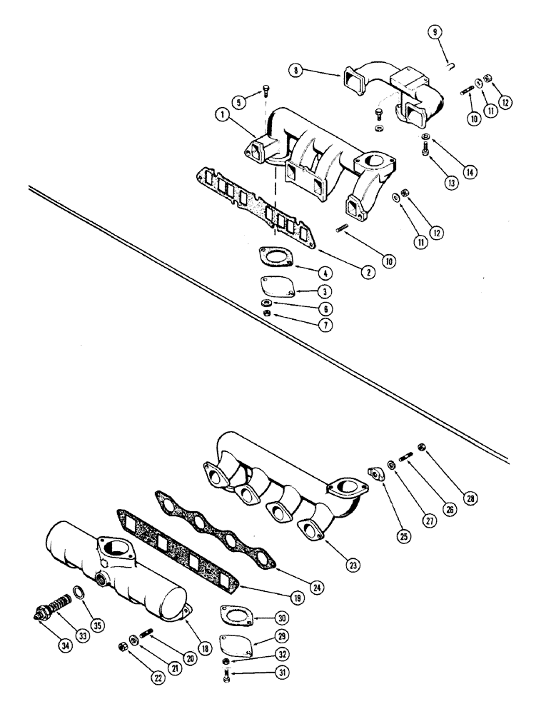 Схема запчастей Case IH 660 - (364) - MANIFOLD, (201) SPARK IGNITION ENGINE 