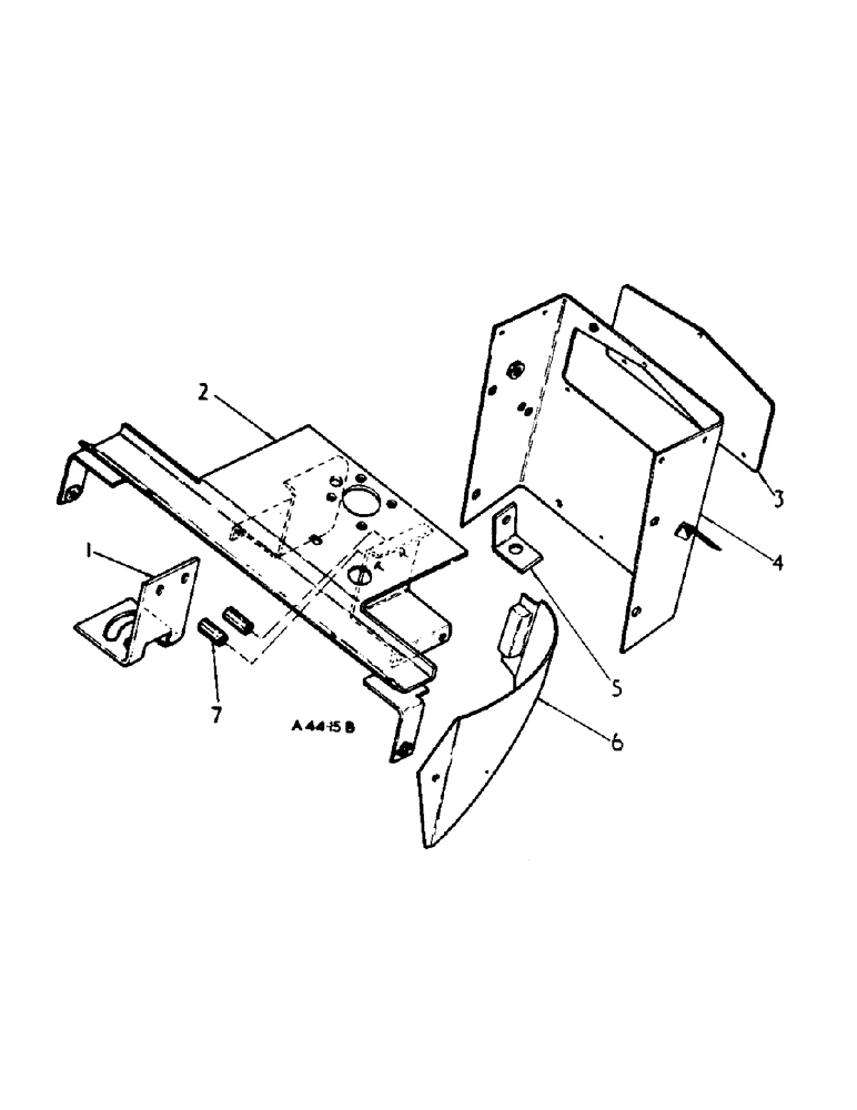 Схема запчастей Case IH 354 - (4-04) - CHASSIS, HOOD AND INSTRUMENT PANEL SUPPORTS (12) - CHASSIS