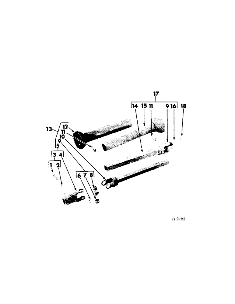 Схема запчастей Case IH 160 - (G-07) - FRONT PTO UNIVERSAL DRIVE (540 RPM) (HAYES STEEL) 