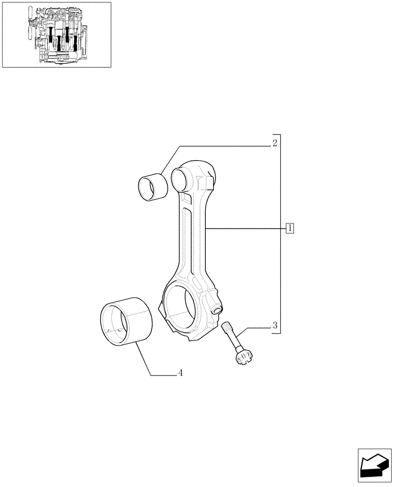 Схема запчастей Case IH JX80 - (0.08.1/02) - CONNECTING ROD (01) - ENGINE