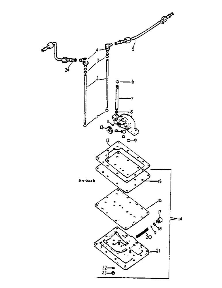 Схема запчастей Case IH 574 - (10-030) - HYDRAULIC PUMP & CONNECTIONS, TRACTORS W/FORWARD & REVERSE, & TORQUE AMPLIFIER (07) - HYDRAULICS