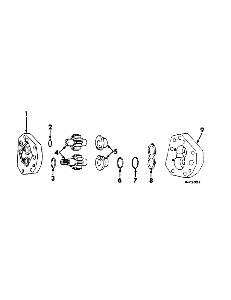 Схема запчастей Case IH 504 - (225) - HYDRAULIC SYSTEM, HYDRAULIC PUMP, THOMPSON, 4.5 OR 7.5 GPM (07) - HYDRAULIC SYSTEM