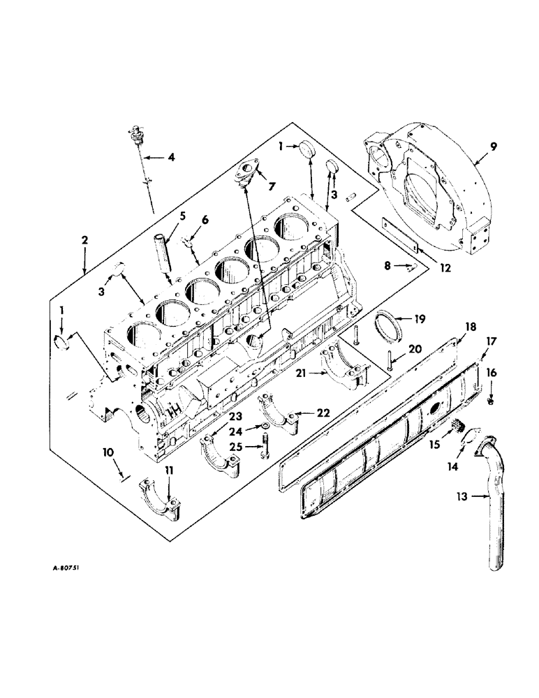 Схема запчастей Case IH 50 - (G-05) - CRANKCASE AND RELATED PARTS (10) - ENGINE