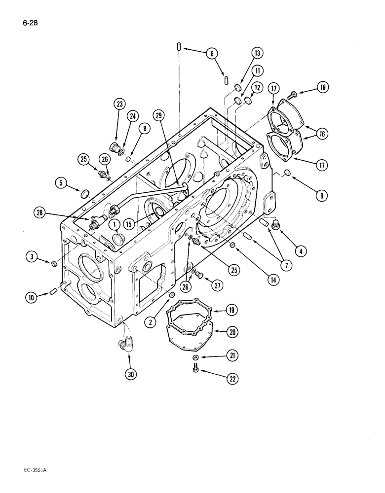 Схема запчастей Case IH 895 - (6-028) - REAR FRAME (06) - POWER TRAIN