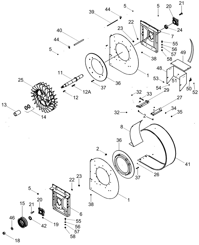 Схема запчастей Case IH 420 - (09C-09) - FRONT FAN (15) - HANDLING SYSTEM