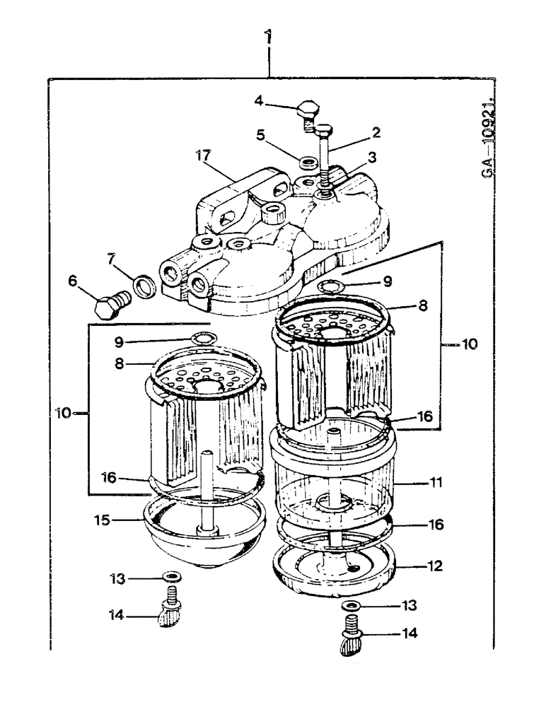 Схема запчастей Case IH D-179 - (11-080) - FUEL FILTER, CAV 