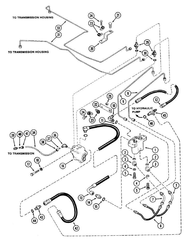 Схема запчастей Case IH 2594 - (7-04) - BRAKE VALVES AND CIRCUITRY (07) - BRAKES