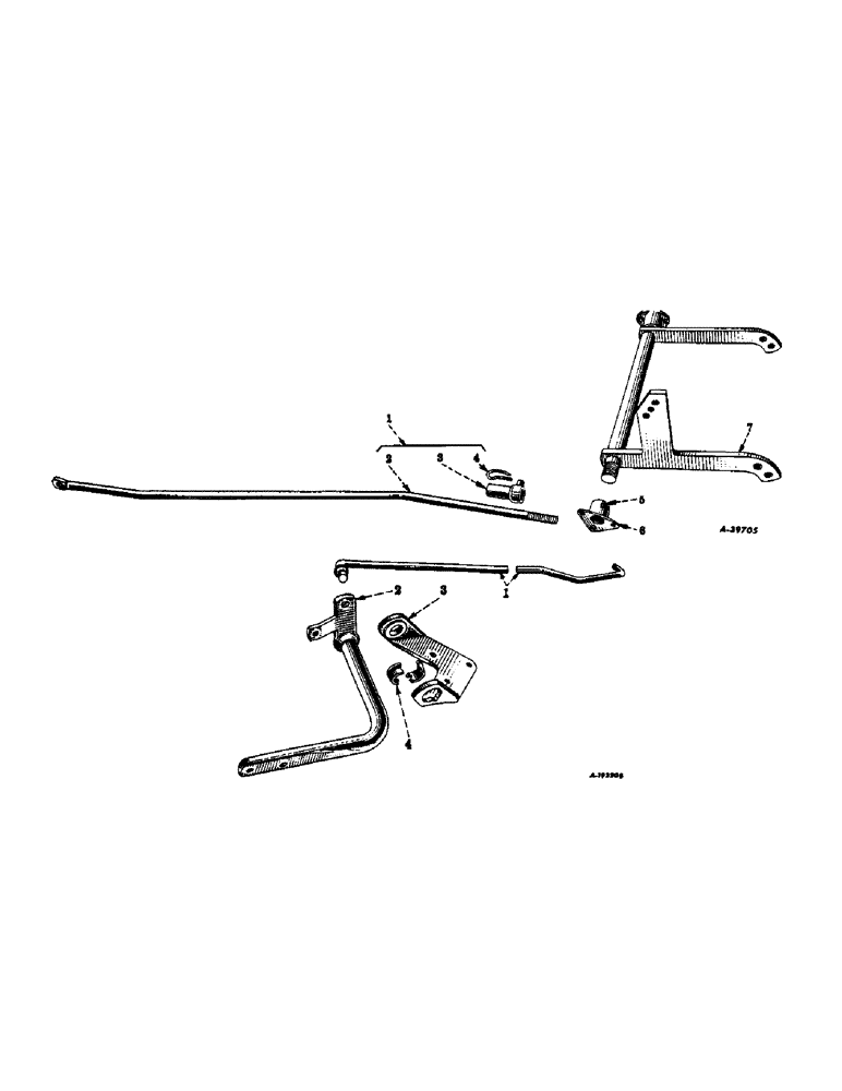 Схема запчастей Case IH 184 - (A-23[A]) - REAR ROCKSHAFT UNIT POWER LIFT, FOR FARMALL CUB TRACTORS 