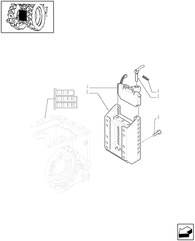 Схема запчастей Case IH MAXXUM 100 - (1.89.5/03[01A]) - SLIDER TOW HOOK WITH FIXED COUPLING (C) ITALIAN TYPE - D6978 (VAR.330942) (09) - IMPLEMENT LIFT