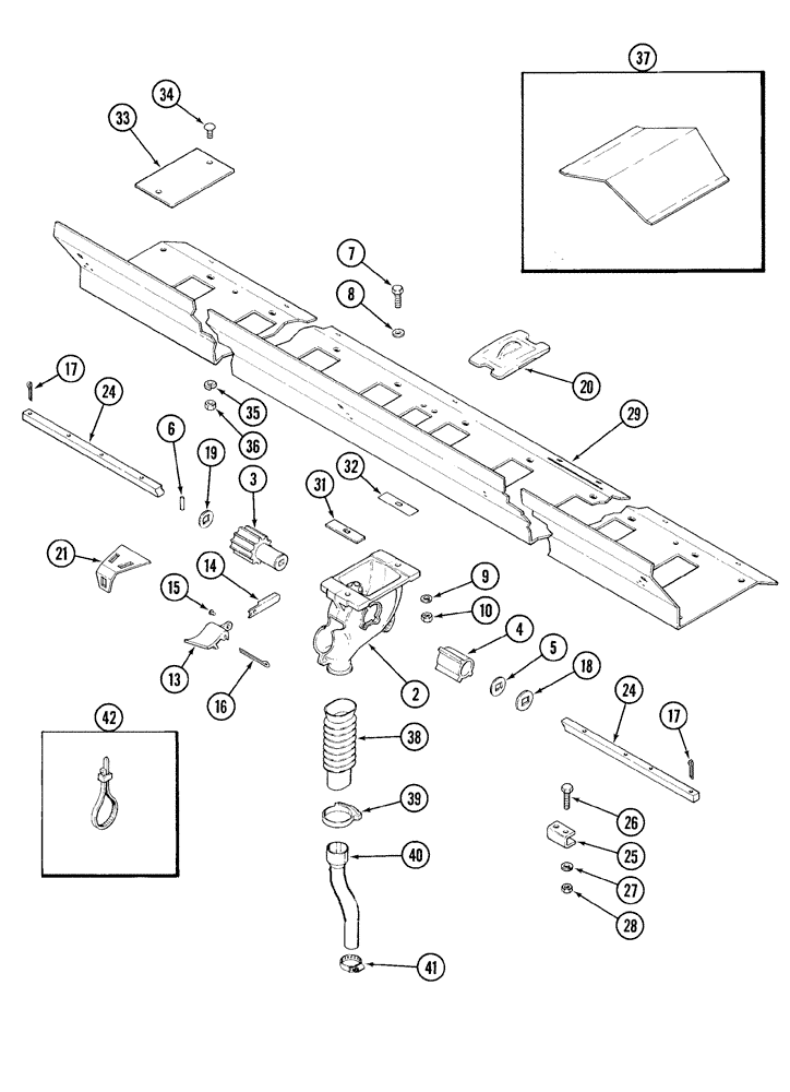 Схема запчастей Case IH 5500 - (9-18) - SEED FEED (09) - CHASSIS