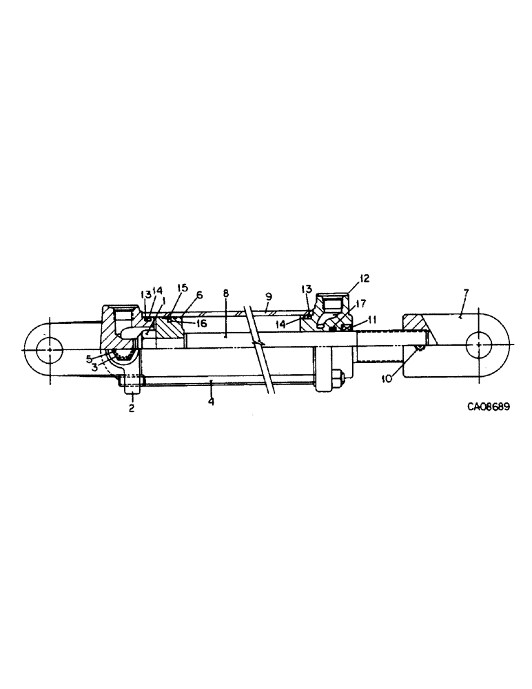 Схема запчастей Case IH 800 - (05-32) - WHEELS, HYDRAULIC CYLINDER, 2-1/2 X 8 IN. DOUBLE ACTING UNITS W, X AND Y (06) - POWER TRAIN