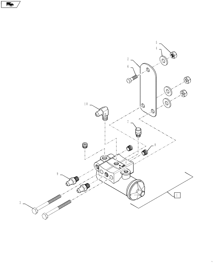 Схема запчастей Case IH TITAN 4530 - (36.100.03) - AIR COMPRESSOR GOVERNOR (36) - PNEUMATIC SYSTEM