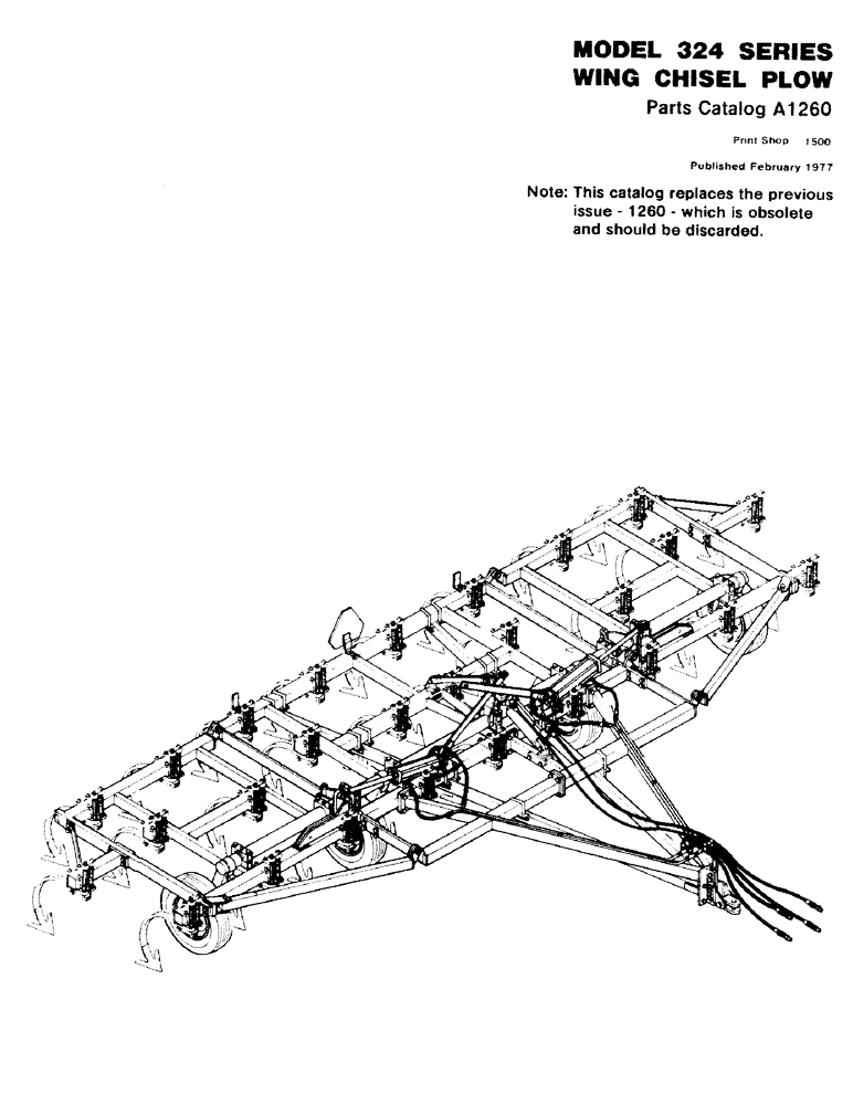 Схема запчастей Case IH 324 - (01) - WING CHISEL PLOW 