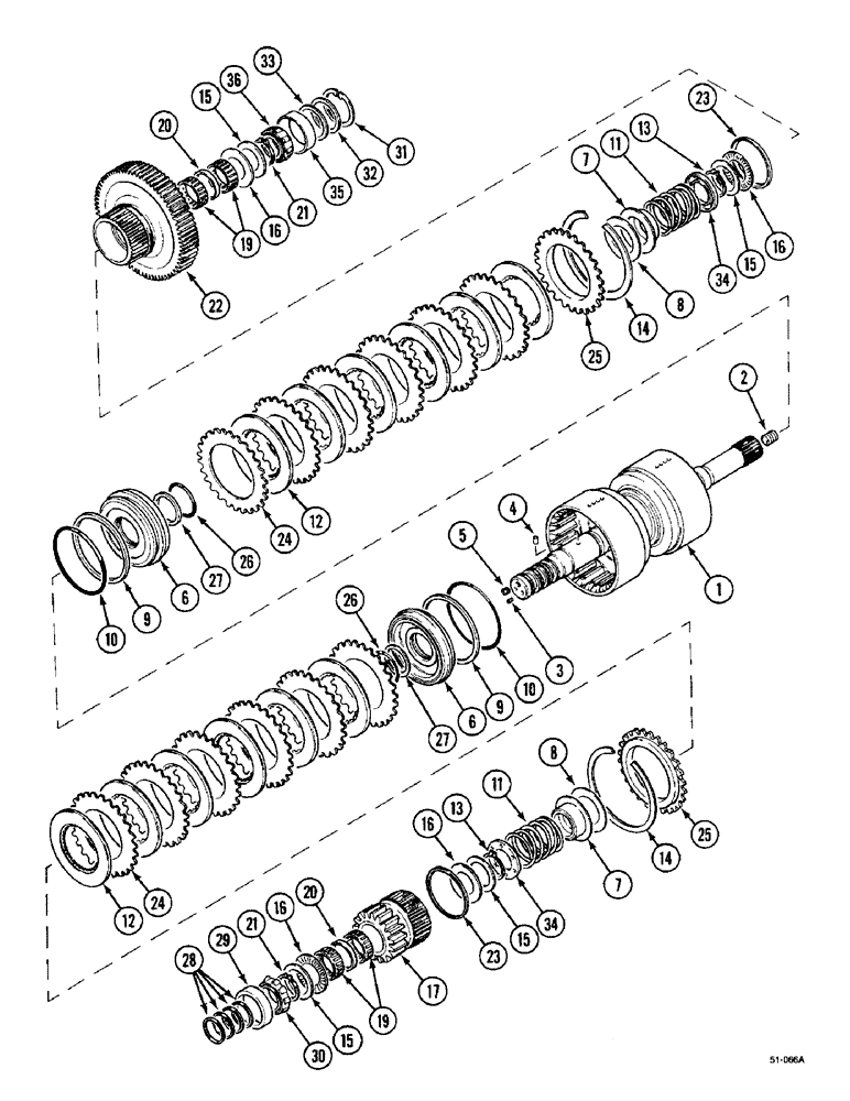 Схема запчастей Case IH 5150 - (6-044) - TRANSMISSION - FORWARD AND REVERSE (06) - POWER TRAIN