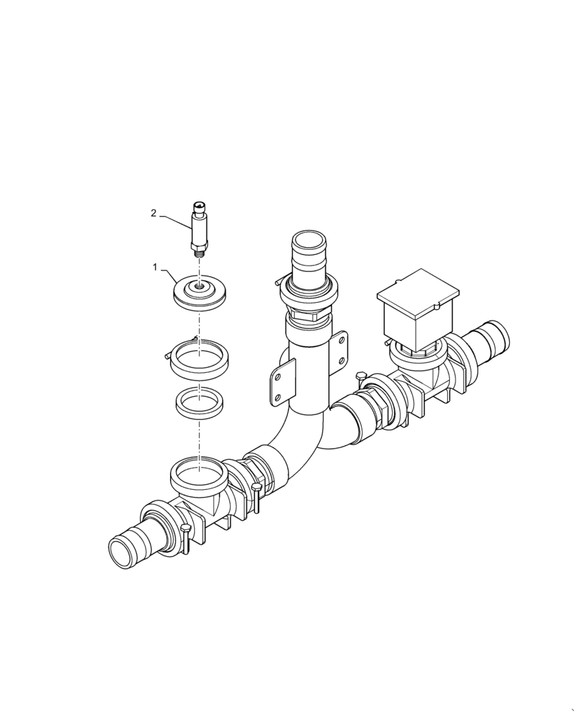 Схема запчастей Case IH 4420 - (12-035) - AIM SENSOR PLUMBING GROUP, CENTER SECTION (06) - ELECTRICAL