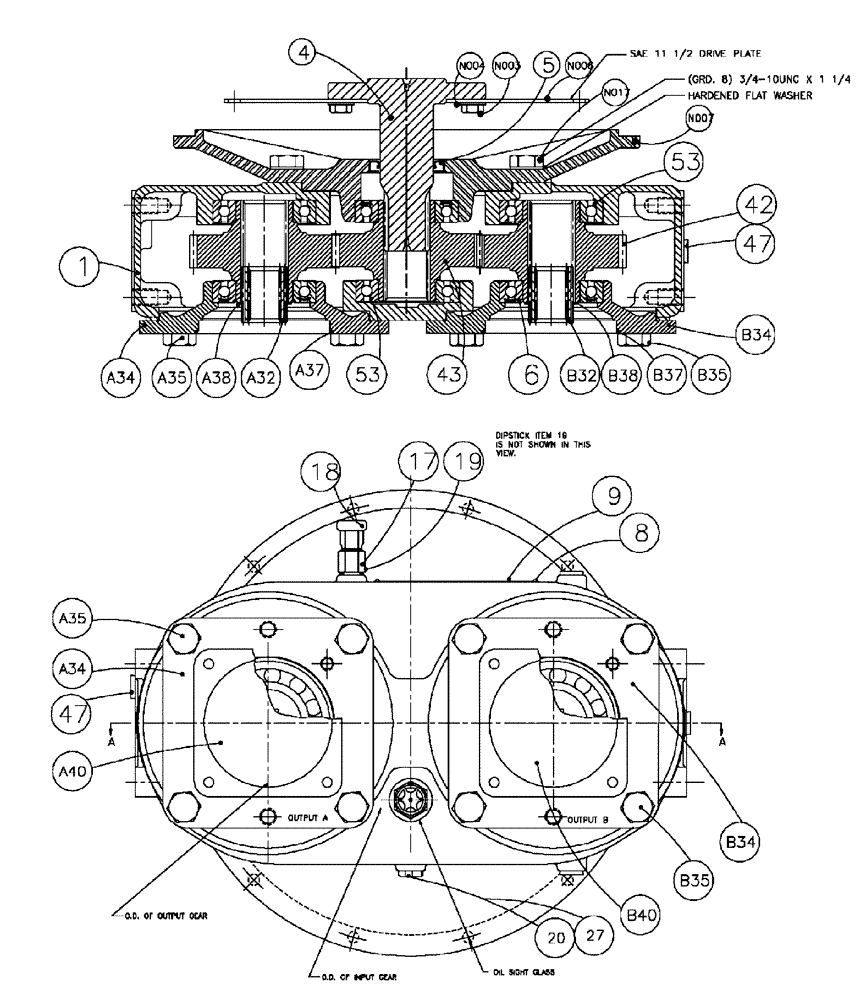 Схема запчастей Case IH SPX4260 - (06-030) - DRIVE-2 PUMP, 1.38 UP Hydraulic Plumbing