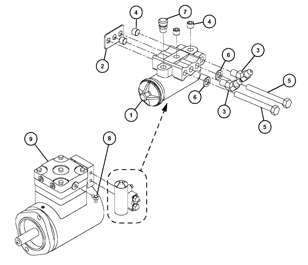 Схема запчастей Case IH FLX4375 - (07-004) - AIR COMPRESSOR GROUP (FLX 4300 JD6081 ENGINE) Pneumatics