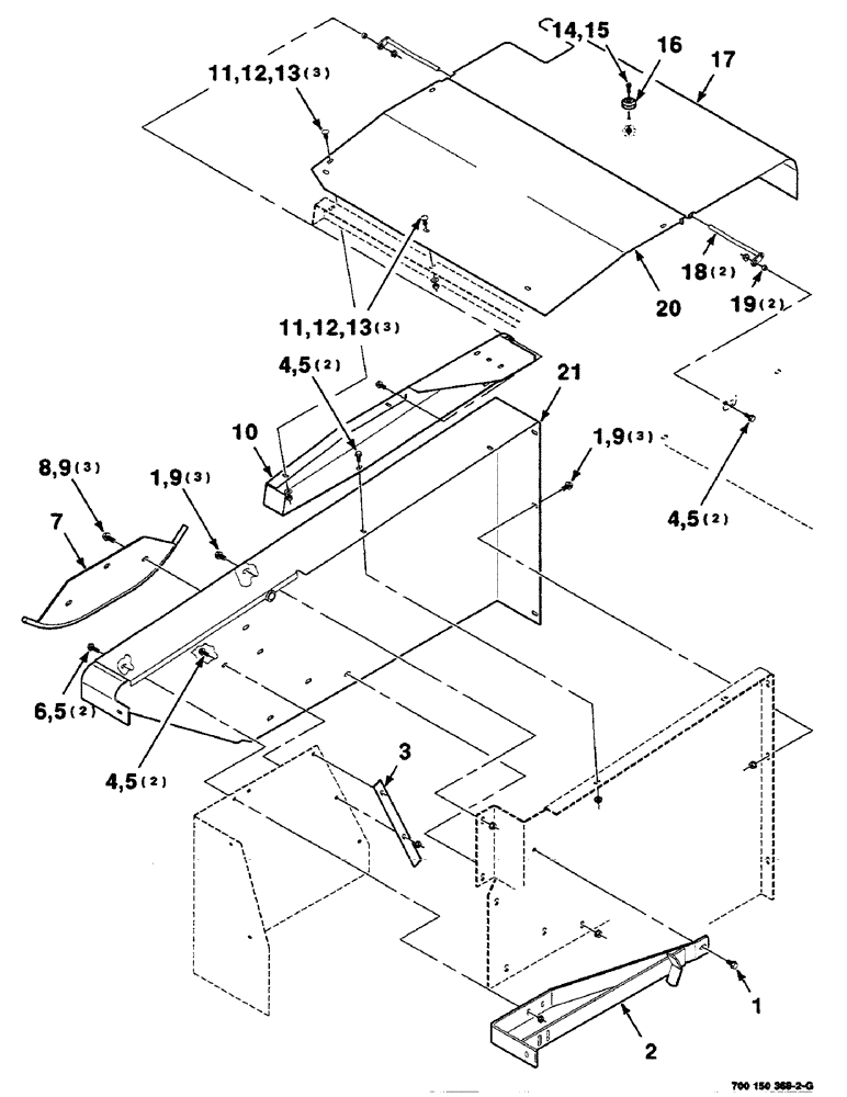 Схема запчастей Case IH DC515 - (7-26) - SHIELDS ASSEMBLY, RIGHT (09) - CHASSIS