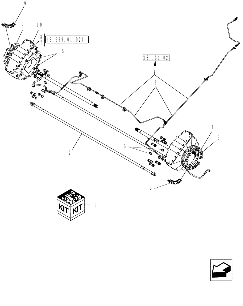 Схема запчастей Case IH 9120 - (44.151.12) - KIT, TRACK - NA ONLY - 8120, 9120 (44) - WHEELS