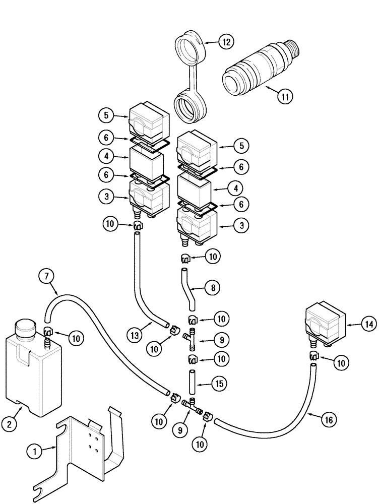 Схема запчастей Case IH MX170 - (08-41) - HYDRAULIC COUPLINGS AND COLLECTORS (35) - HYDRAULIC SYSTEMS