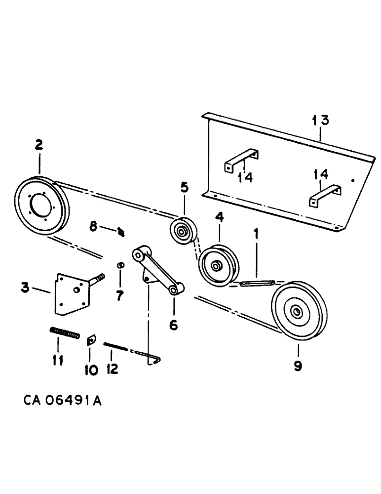 Схема запчастей Case IH 1460 - (17-031) - STRAW SPREADER DRIVE Mounted Equipment