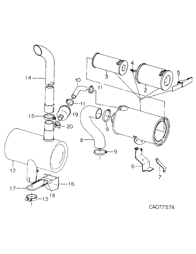 Схема запчастей Case IH 3688 - (12-03) - POWER, AIR CLEANER AND EXHAUST, 3688 AND 3688HC TRACTORS Power