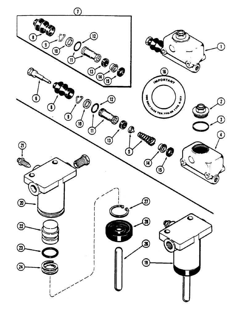 Схема запчастей Case IH 4690 - (7-236) - BRAKE MASTER CYLINDER (07) - BRAKES