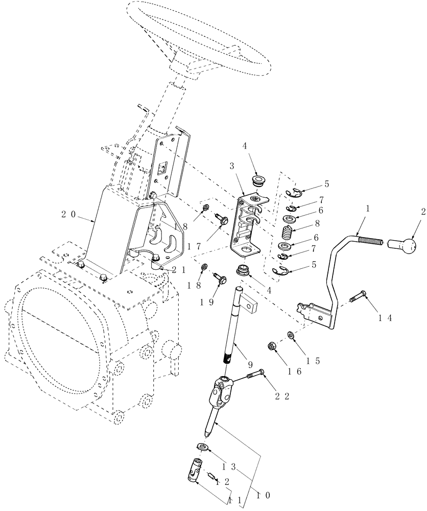 Схема запчастей Case IH D29 - (07J04) - COLUMN SHIFT, 9 X 3 W/LIVE REAR PTO (03) - TRANSMISSION