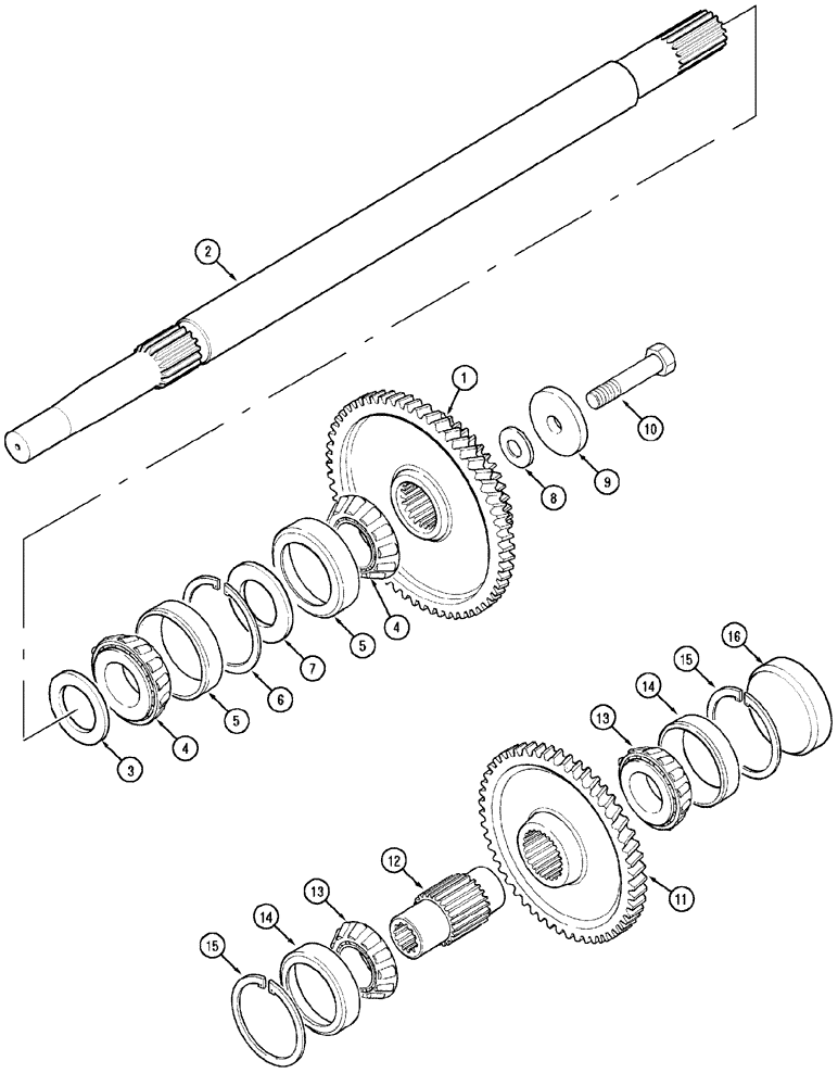 Схема запчастей Case IH MX170 - (06-24) - P.T.O. AND OIL PUMP DRIVE (21) - TRANSMISSION