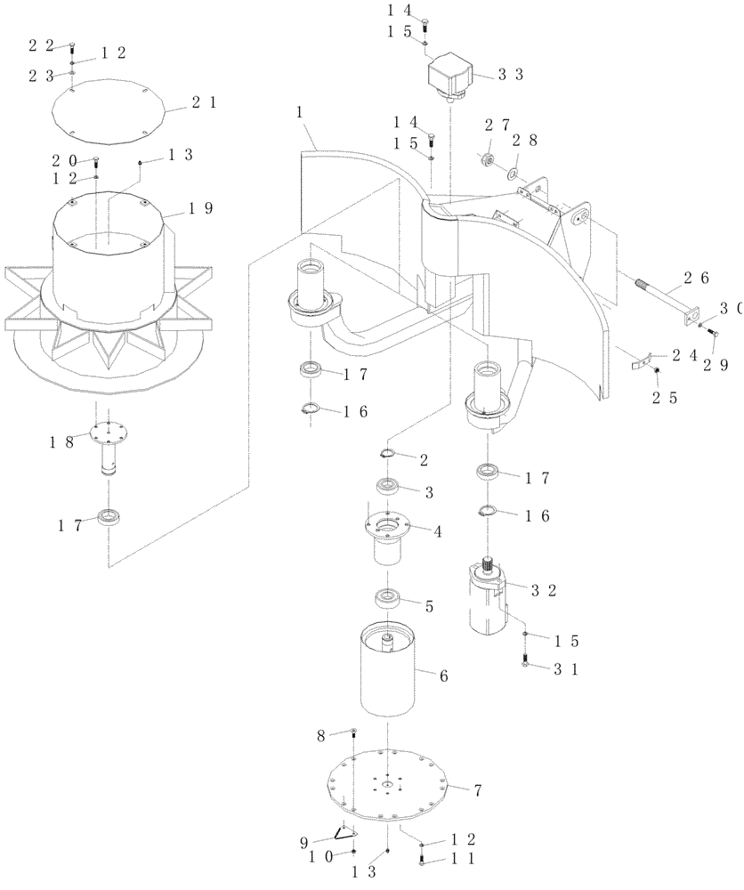 Схема запчастей Case IH A7000 - (A02.02[01]) - Standard Topper and Gathering Drums (13) - FEEDER