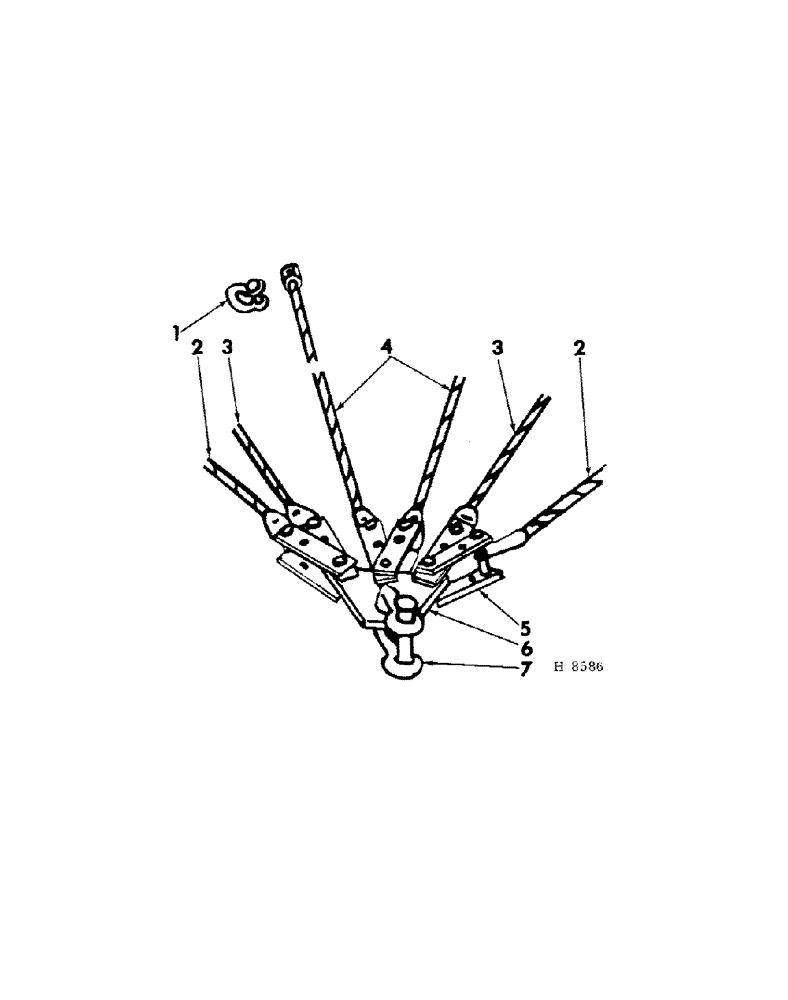 Схема запчастей Case IH 80 - (09-09[B]) - CABLE HITCH (DUPLEX & TRIPLEX MACHINES) 