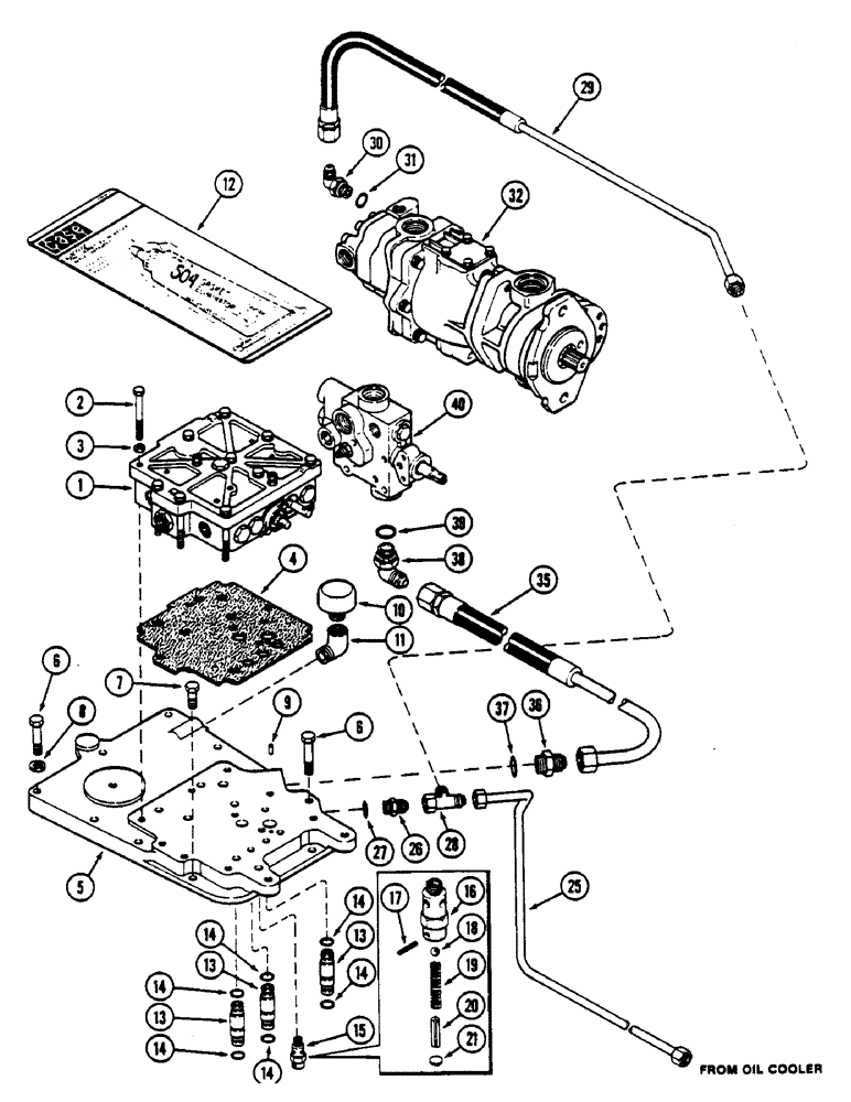 Схема запчастей Case IH 4690 - (8-256) - TRANSMISSION TOP COVER AND CIRCUITRY (08) - HYDRAULICS