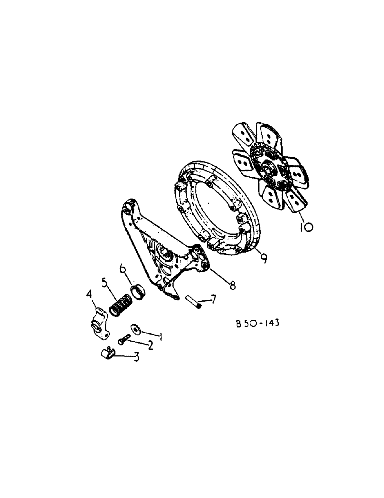 Схема запчастей Case IH 684 - (07-23) - DRIVE TRAIN, CLUTCH, 11 INCH, DANA, 684 TRACTORS, SERIAL NO. 10338 AND BELOW (04) - Drive Train