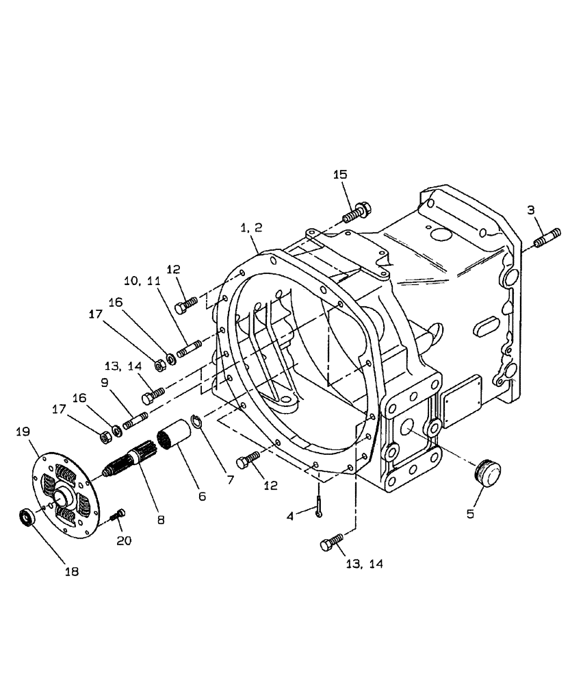 Схема запчастей Case IH FARMALL 40 - (03.04.01) - CLUTCH, HST (03) - TRANSMISSION