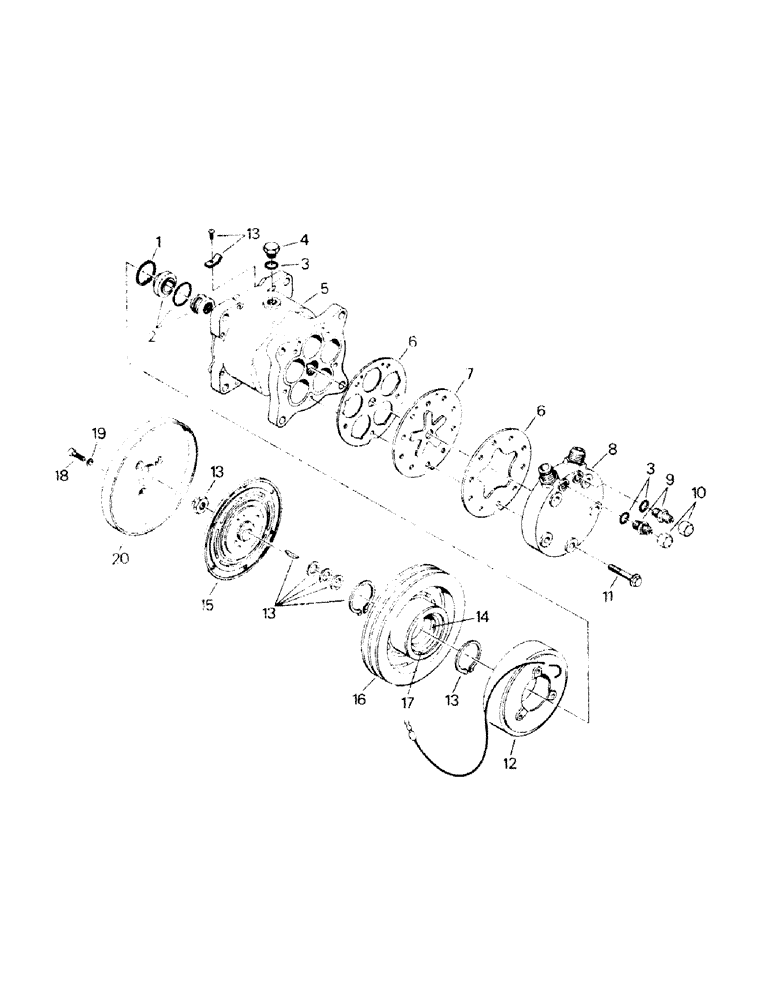 Схема запчастей Case IH CM360 - (03-14) - A/C COMPRESSOR ASSEMBLY (03) - Climate Control