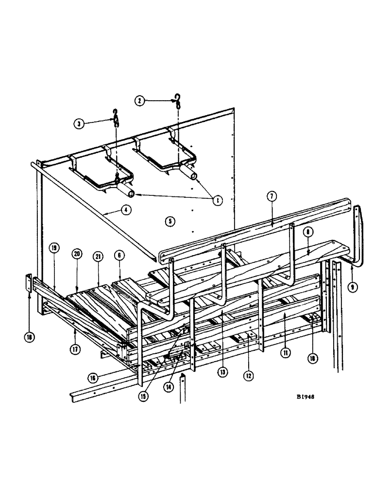 Схема запчастей Case IH 1060 - (182) - BAGGING PLATFORM ATTACHMENT (80) - CROP STORAGE/UNLOADING