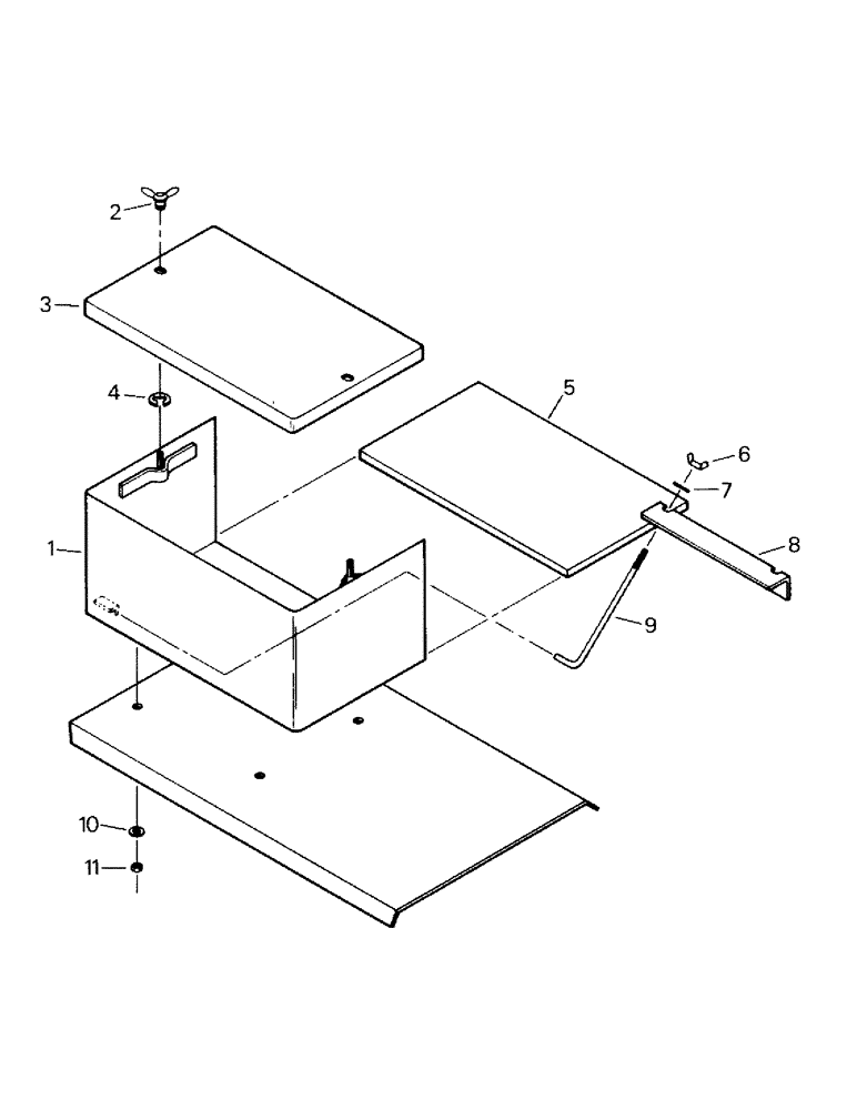 Схема запчастей Case IH SM-325 - (06-03) - BATTERY BOX AND MOUNTING (12) - FRAME