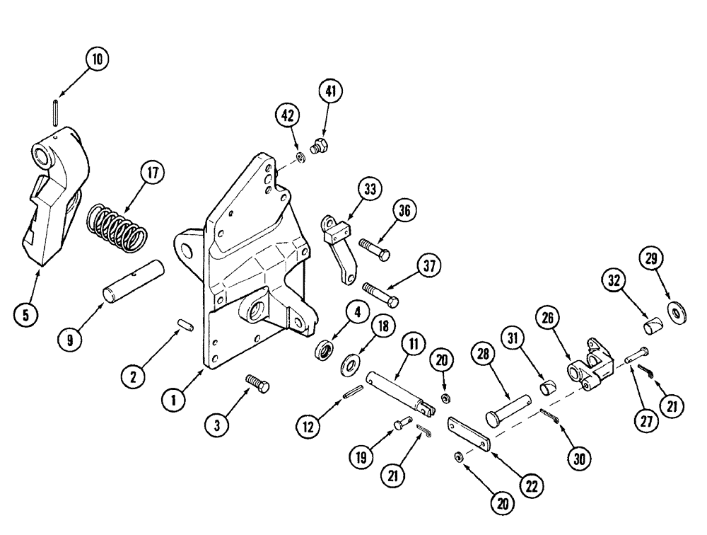 Схема запчастей Case IH 7210 - (6-052) - TRANSMISSION, PARK LOCK (06) - POWER TRAIN