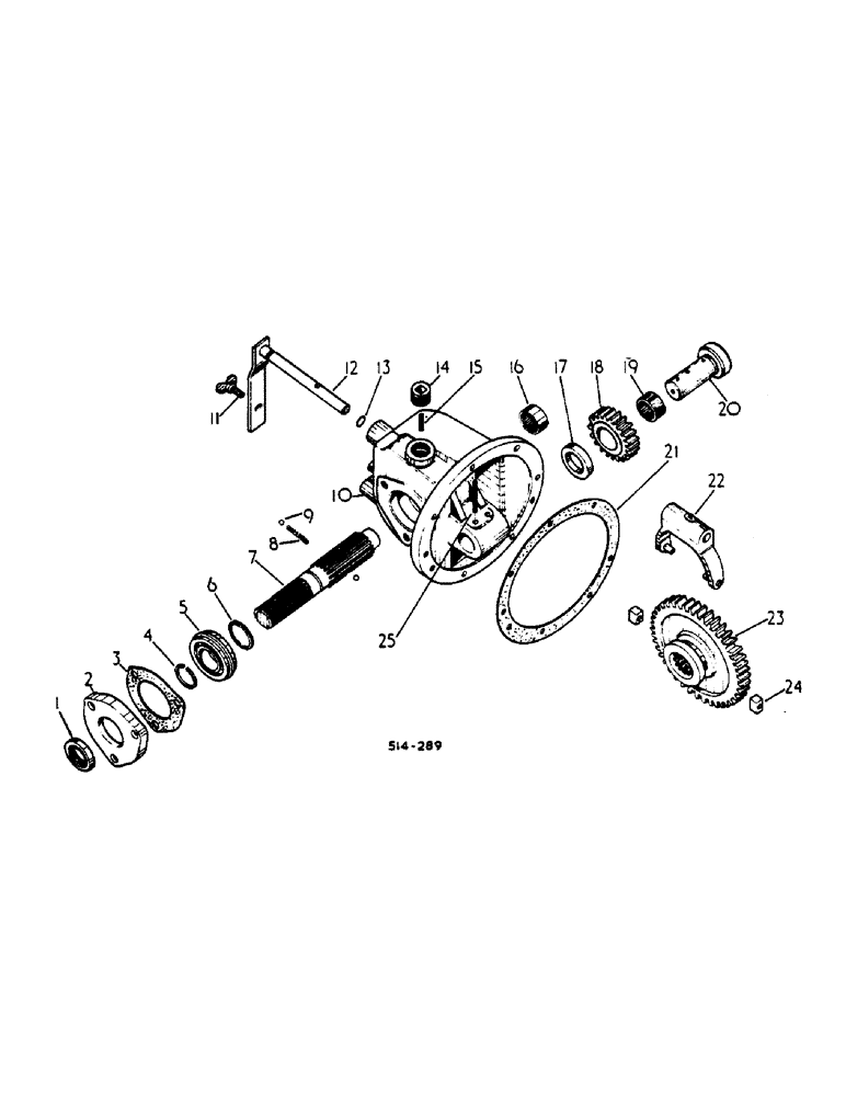 Схема запчастей Case IH 385 - (00E05) - SIDE DRIVE POWER TAKE OFF (04) - Drive Train