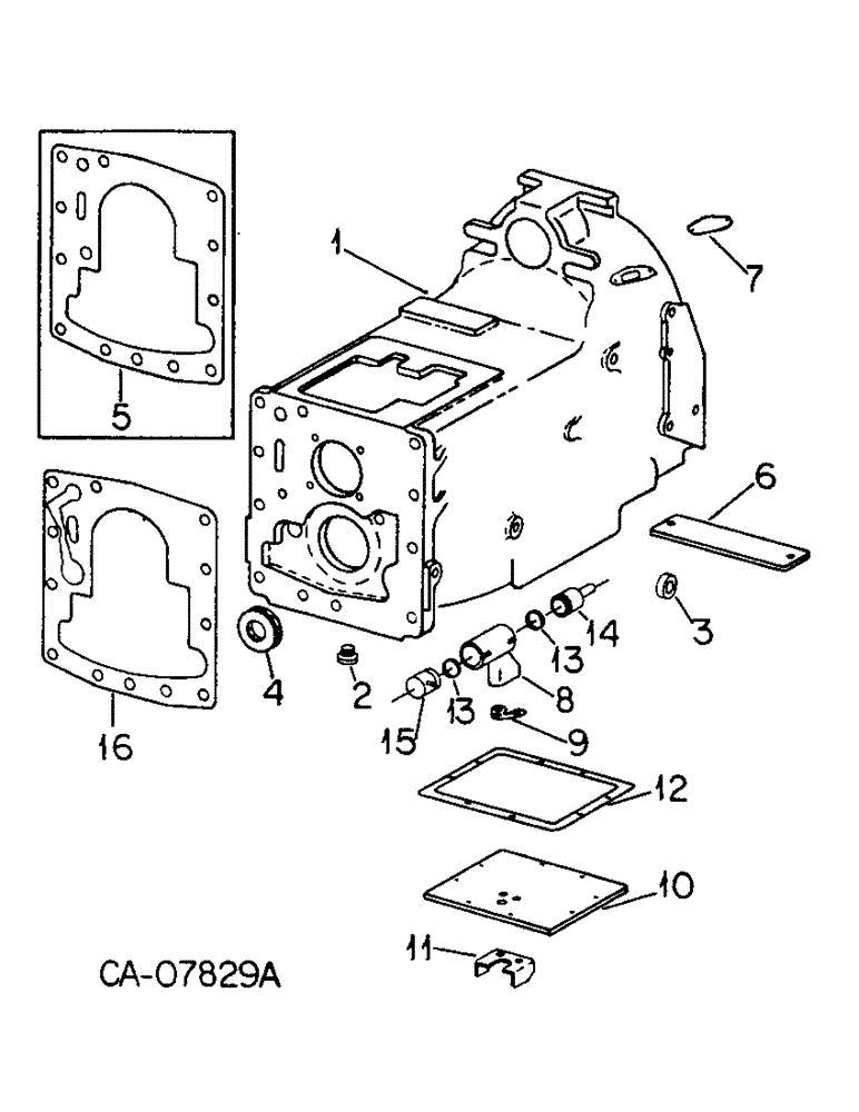 Схема запчастей Case IH 3088 - (07-01) - DRIVE TRAIN, CLUTCH HOUSING AND TRANSMISSION BRAKE HOUSING (04) - Drive Train