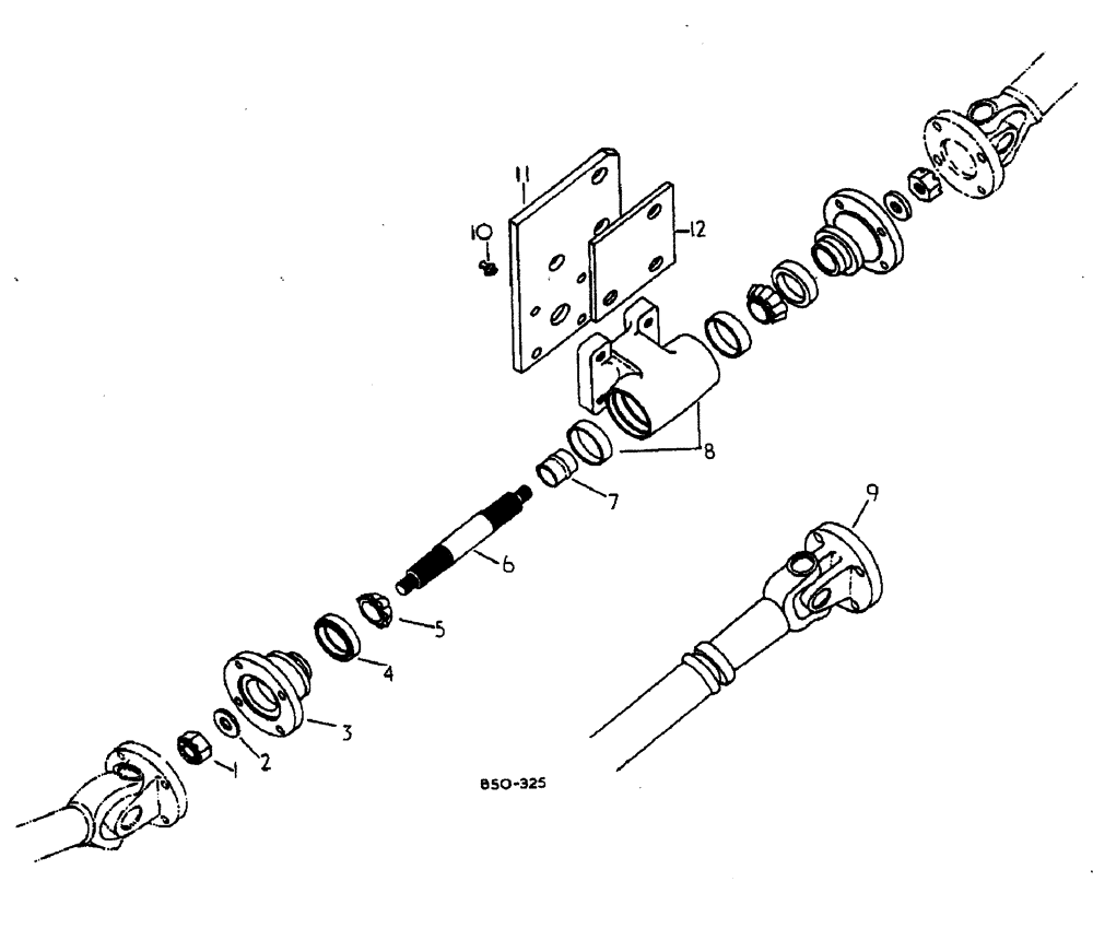 Схема запчастей Case IH 884 - (07-120) - PROPELLER SHAFT - 4 WHEEL DRIVE - Z F AXLE (04) - Drive Train