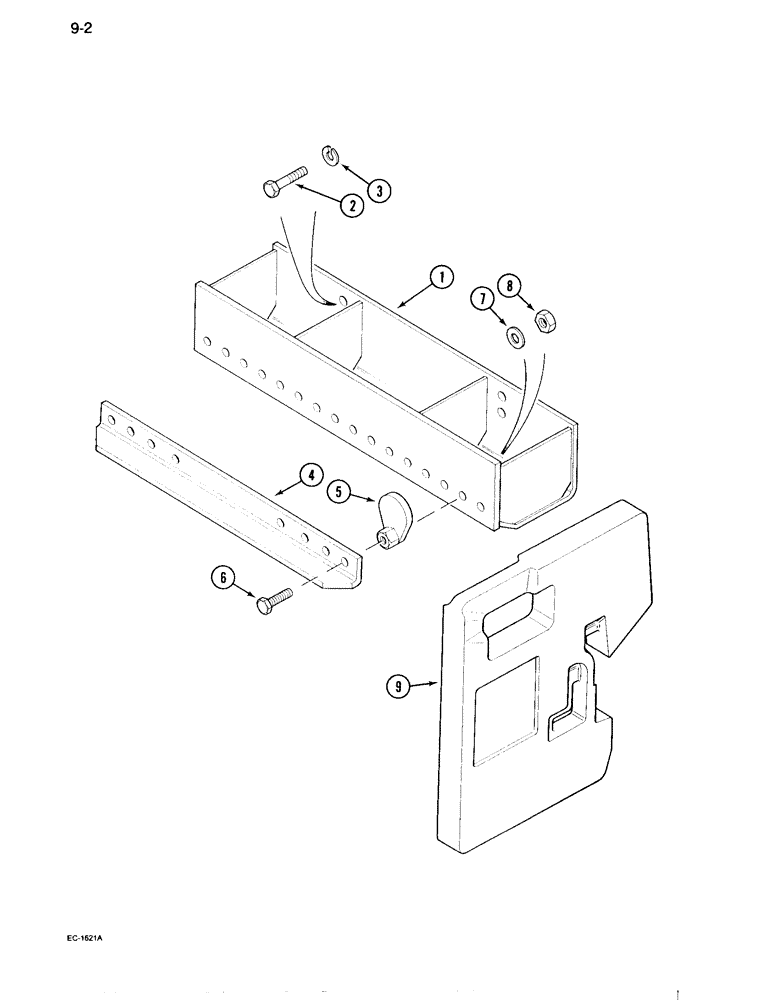 Схема запчастей Case IH 995 - (9-002) - FRONT END WEIGHTS (09) - CHASSIS/ATTACHMENTS