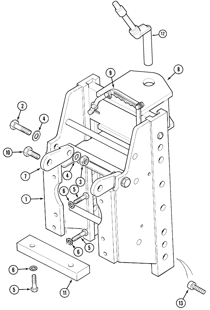 Схема запчастей Case IH CX50 - (09-72) - TRAILER HITCH (09) - CHASSIS/ATTACHMENTS