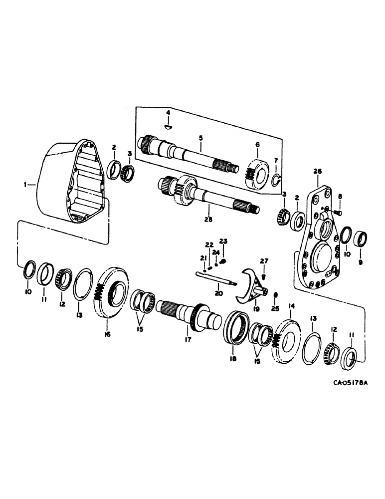 Схема запчастей Case IH 1480 - (21-10) - THRESHING ROTOR AND CONCAVES, ROTOR DRIVE GEAR CASE (14) - THRESHING