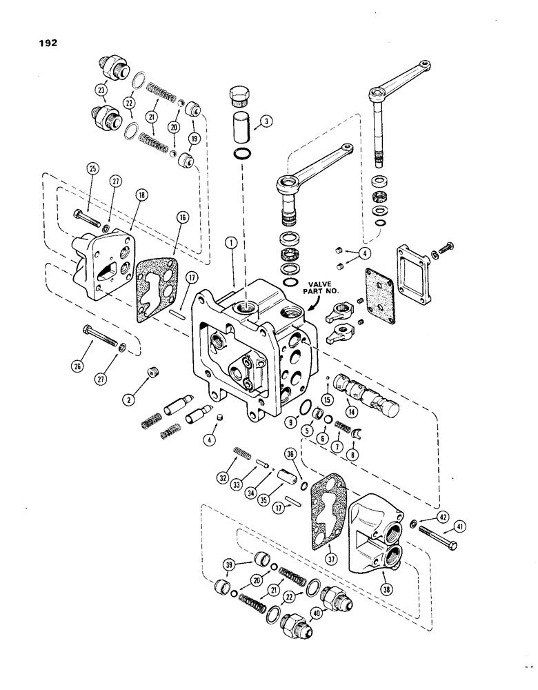 Схема запчастей Case IH 1270 - (192) - A66723 HYDRAULIC CONTROL VALVE, LEFT HAND OPTIONAL (08) - HYDRAULICS